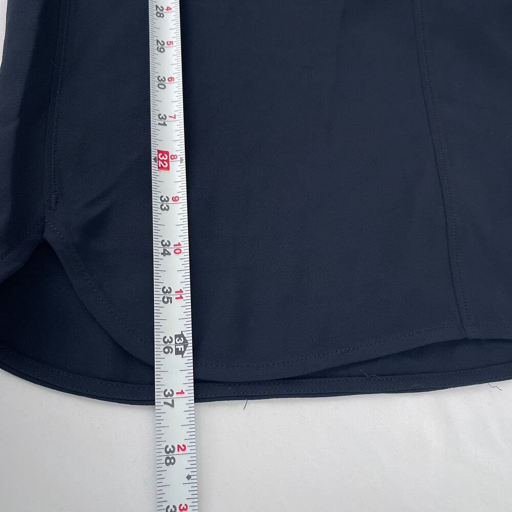 Reiss Mirela Neck Tie Knee Length Long Sleeve Dress Navy Blue Women's Size XS - Picture 14 of 16